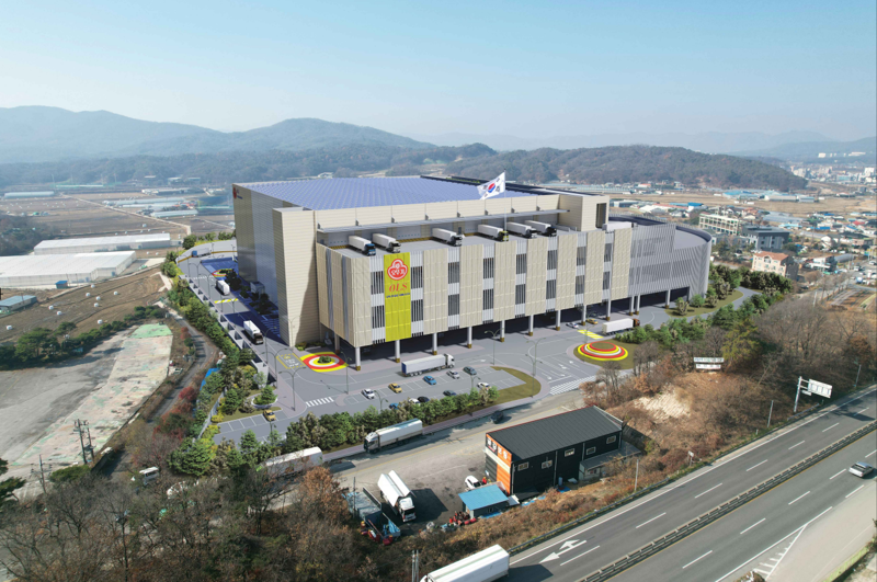 오뚜기물류서비스 백암 물류센터 조감도. <span id='_stock_code_005960' data-stockcode='005960'>동부건설</span>