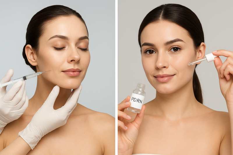 보톡스와 PDRN 제품을 사용하고 있는 모습. 챗GPT 이미지 생성