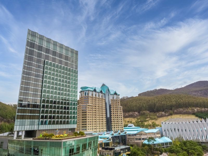 하이원리조트 그랜드호텔 전경. <span id='_stock_code_035250' data-stockcode='035250'>강원랜드</span> 제공