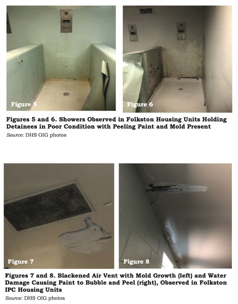 조지아주 폭스턴 이민자 수용소의 열악한 환경.뉴시스