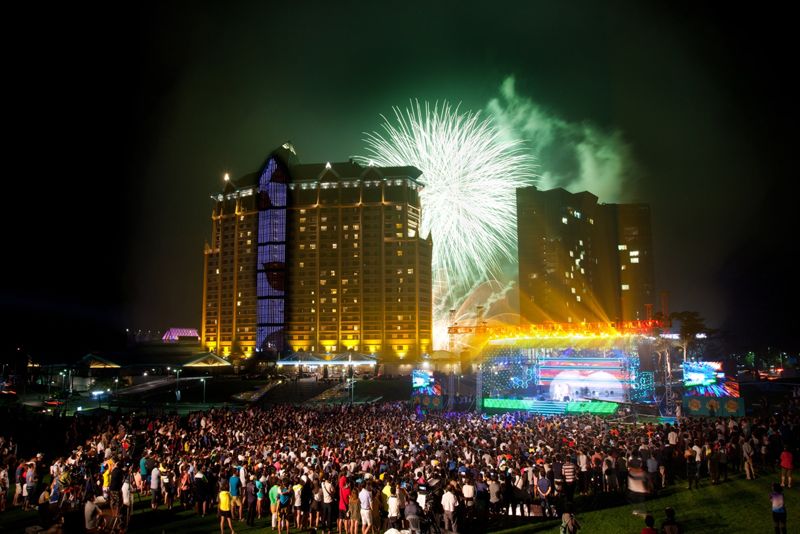 하이원리조트 야외공연 모습. <span id='_stock_code_035250' data-stockcode='035250'>강원랜드</span> 제공