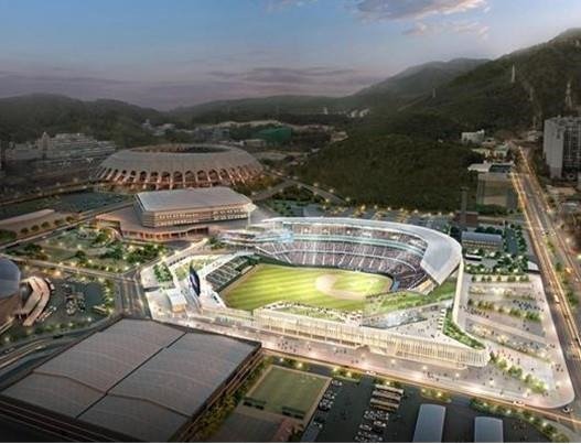   ▲사직야구장 재건축 조감도. 부산시 제공