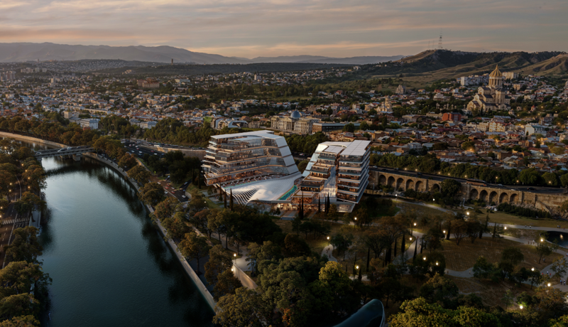 조지아 트빌리시 럭셔리 호텔 조감도. 희림 제공