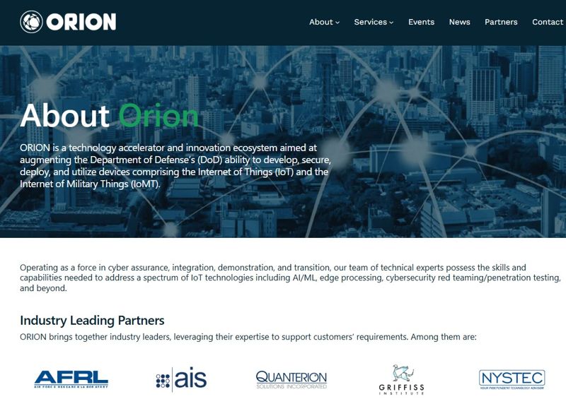 ORION (orionassured.com)홈페이지 화면. <span id='_stock_code_340360' data-stockcode='340360'>다보링크</span> 제공. 