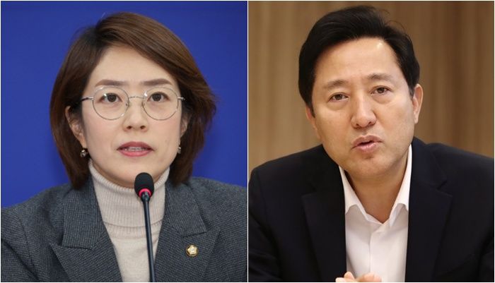 고민정 더불어민주당 의원(왼쪽), 오세훈 서울시장 /사진=연합뉴스