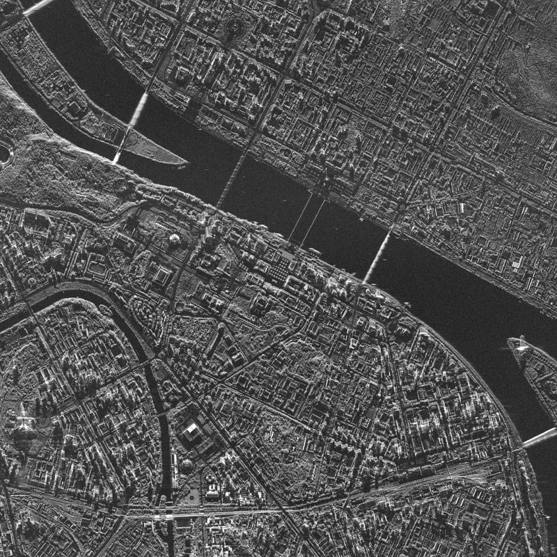 국회 국방위 소속 국민의힘 유용원 의원실은 미국 초소형 SAR(합성개구레이더) 위성 스타트업체 ‘엄브라’로부터 위성사진을 입수·공개했다. 엄브라는 최대 16㎝급의 세계 최고 해상도를 가진 초소형 SAR 위성을 운용 중이다. 엄브라·유용원 의원실 제공