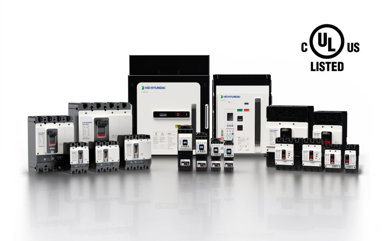 <span id='_stock_code_267260' data-stockcode='267260'>HD현대일렉트릭</span>이 UL&middot;cUL 인증을 획득한 중저압차단기 4종. HD현대일렉트릭 제공