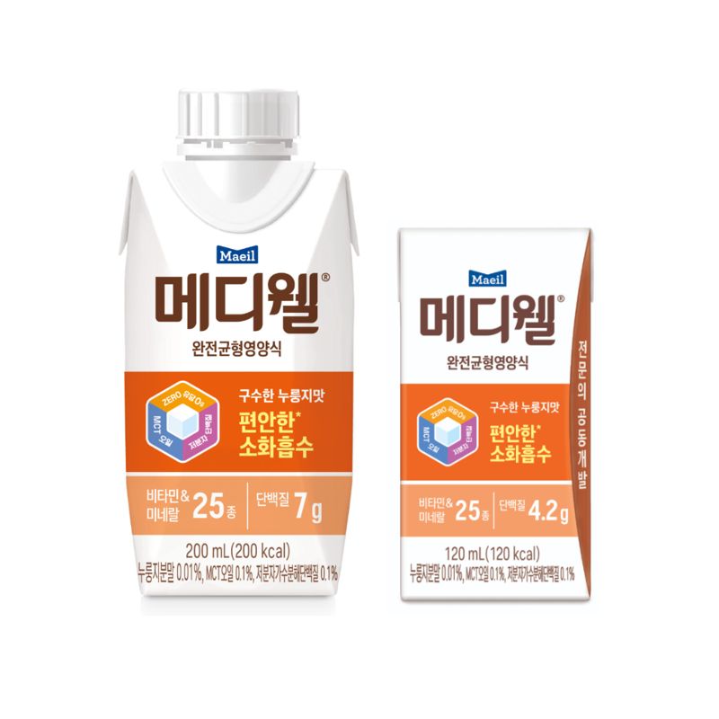 메디웰 구수한 누룽지맛 홍보 포스터. <span id='_stock_code_267980' data-stockcode='267980'>매일유업</span> 제공