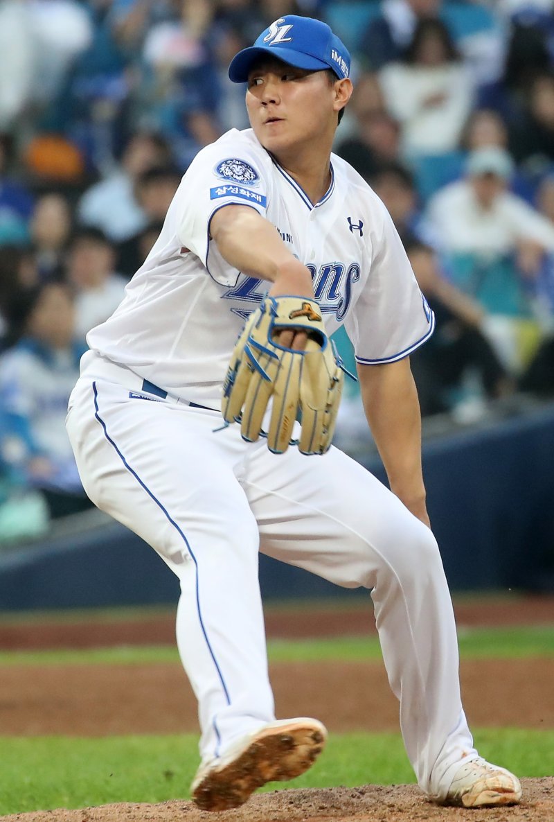 삼성 라이온즈 루키 배찬승. 뉴스1