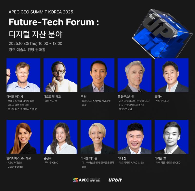 ‘APEC 최고경영자(CEO) 서밋 코리아 2025’ 참여자 현황. 두나무 제공