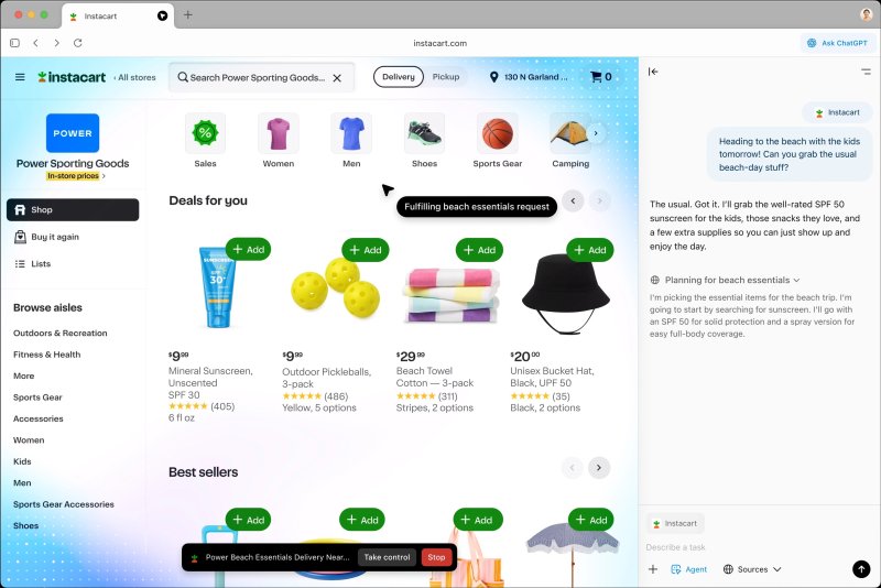오픈AI 인공지능(AI) 기반 웹 브라우저 &#39;챗GPT 아틀라스&#39; 뉴시스