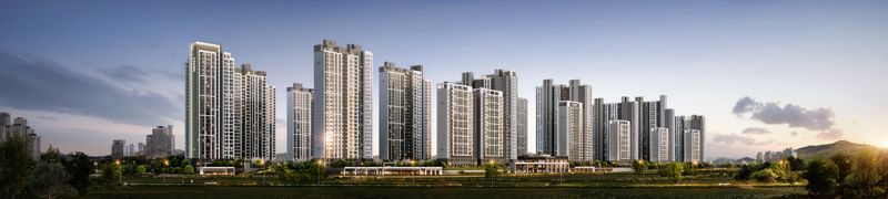 운정 아이파크 시티 견본주택. <span id='_stock_code_294870' data-stockcode='294870'>HDC현대산업개발</span> 제공