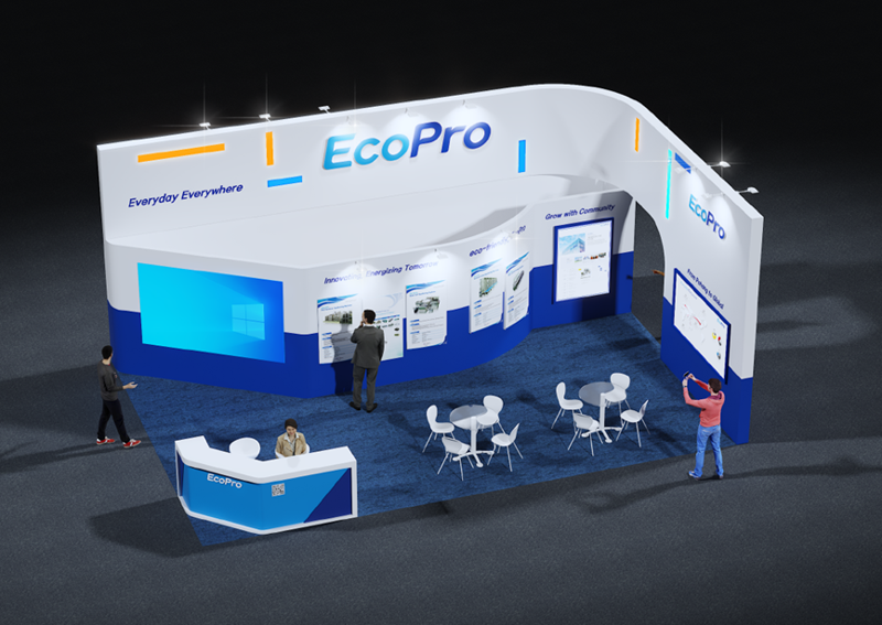 '국제 배터리 엑스포2025 포항'에서 선보이는 <span id='_stock_code_086520' data-stockcode='086520'>에코프로</span> 부스 조감도. 에코프로 제공
