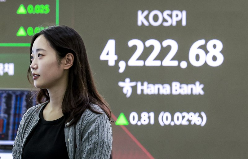 4일 서울 중구 하나은행 딜링룸에서 직원들이 업무를 보고있다. /사진=뉴시스