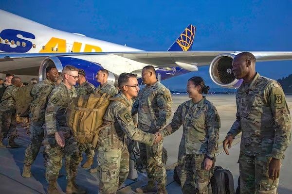 중동에 순환배치됐던 주한미군 패트리엇 포대 및 병려이 한반도 재배치 됐다. 주한미군 제공