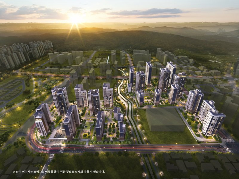엘리프 한신더휴 수원 통합조감도. <span id='_stock_code_013580' data-stockcode='013580'>계룡건설</span> 제공