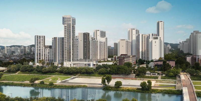 ‘더샵 분당티에르원’ 투시도.