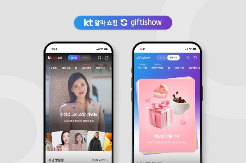 KT알파 쇼핑, 기프티쇼 서비스 통합 홍보 이미지. KT알파 제공