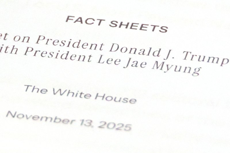 한미 관세·안보 협상의 결과물인 &#39;조인트 팩트시트&#39; 사본.                                                                 연합뉴스