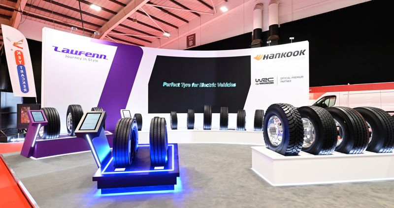 <span id='_stock_code_161390' data-stockcode='161390'>한국타이어앤테크놀로지</span>가 19~20일(현지시간) 영국 스코틀랜드 글래스고에서 열리는 상용차 박람회 &#39;RTX 스코틀랜드 2025&#39;에 참가해 부스를 마련했다. 한국타이어 제공.