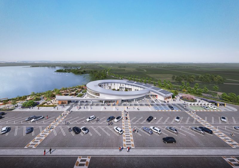 새만금전주선 김제휴게소 조감도. 국토부 제공