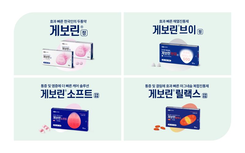 삼진제약 해열진통제 게보린의 제품 라인업. 삼진제약 제공