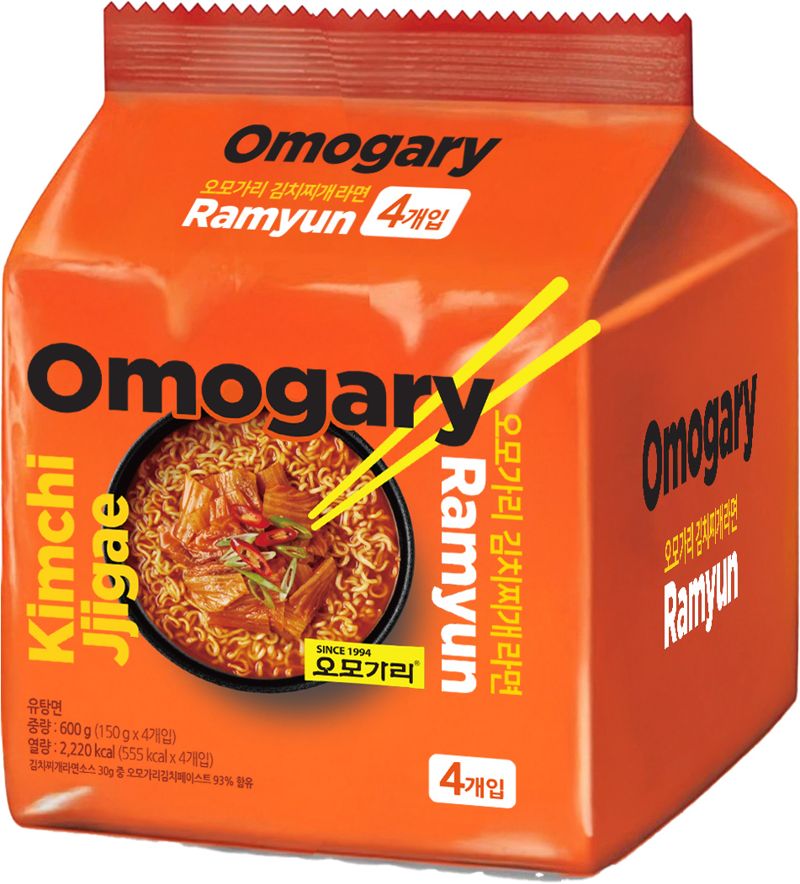 롯데마트·슈퍼가 선보이는 &#39;오모가리 김치찌개라면&#39; 상품컷. 롯데마트 제공