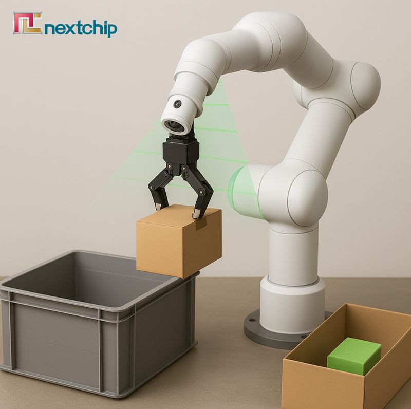 <span id='_stock_code_396270' data-stockcode='396270'>넥스트칩</span> 반도체를 적용한 로봇 이미지. 넥스트칩 제공