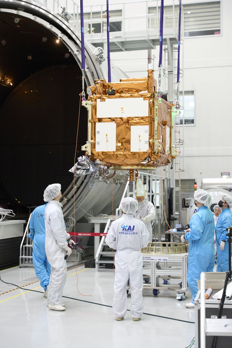 KAI 우주센터 차중위성 3호 제작현장. KAI 제공
