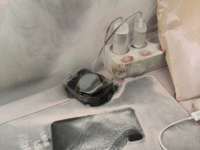 지난 2월 세종시 산울동 소재 아파트 세대 내 휴대용 보조배터리 화재 당시 모습. (사진은 기사와 직접적 관련이 없음) 세종소방본부 제공