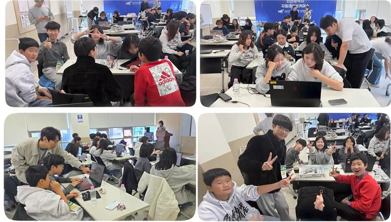 <span id='_stock_code_037560' data-stockcode='037560'>LG헬로비전</span>이 시청자미디어재단과 함께 개최한 ‘2025 헬로 미디어 캠프-AI로 그린 로컬’ 영상제&#39;에서 참가자들이 영상을 만들고 있다. LG헬로비전 제공