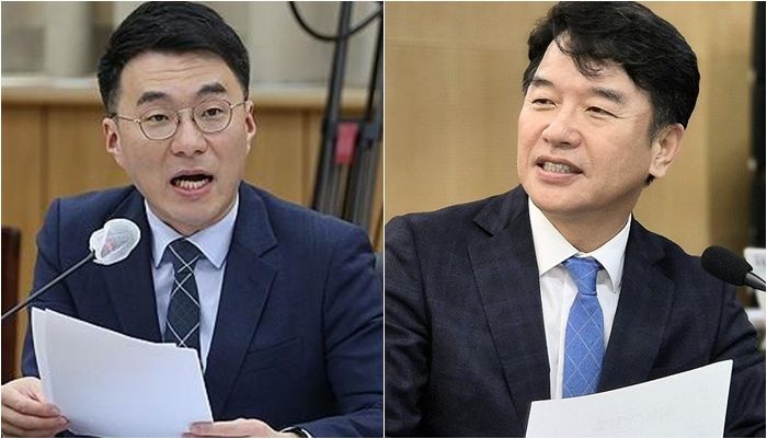 김남국 대통령 디지털소통비서관(왼) 문진석 더불어민주당 원내수석부대표 &#x2F;사진&#x3D;연합뉴스