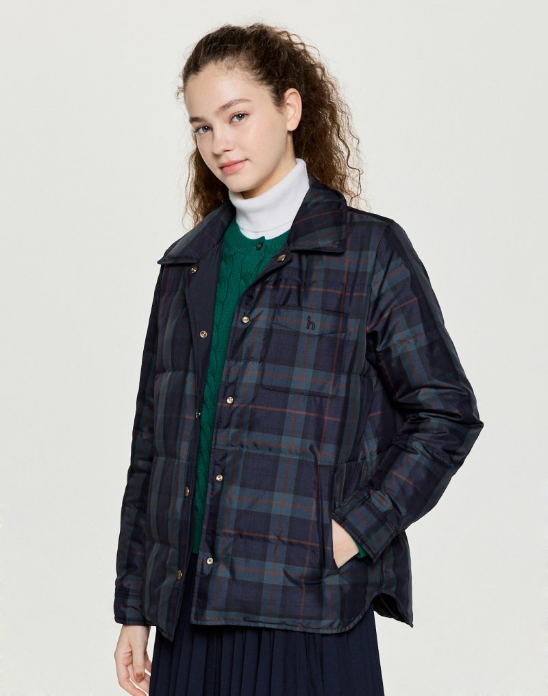 헤지스 여성 리버서블 경량 다운 셔켓