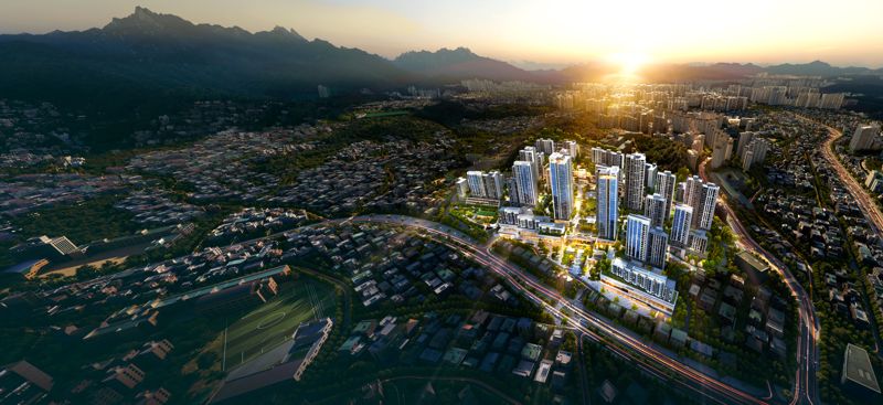 성북1구역 조감도. <span id='_stock_code_006360' data-stockcode='006360'>GS건설</span> 제공