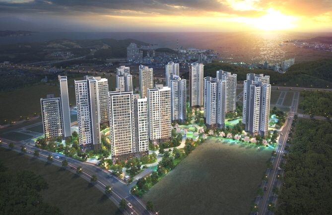 부산 일광 자이푸르지오 1단지. <span id='_stock_code_006360' data-stockcode='006360'>GS건설</span> 제공