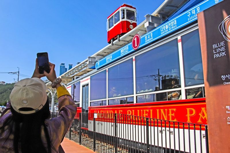 해운대블루라인파크가 누적 이용객 1000만명 돌파 기념으로 개최한 &#39;해운대블루라인파크 사진공모전&#39; 우수상. 해운대블루라인파크 제공