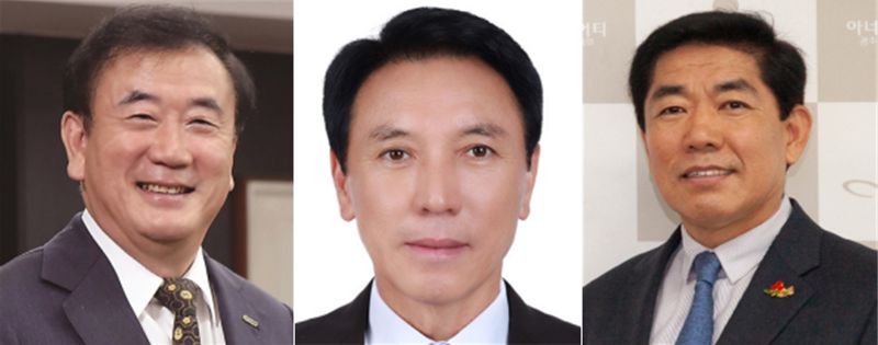 금탑산업훈장을 받은 최병호 삼구건설 대표이사(왼쪽부터), 은탑산업훈장을 받은 윤진오 <span id='_stock_code_005960' data-stockcode='005960'>동부건설</span> 대표이사, 이권수 고운건설 회장. 대한주택건설협회 제공