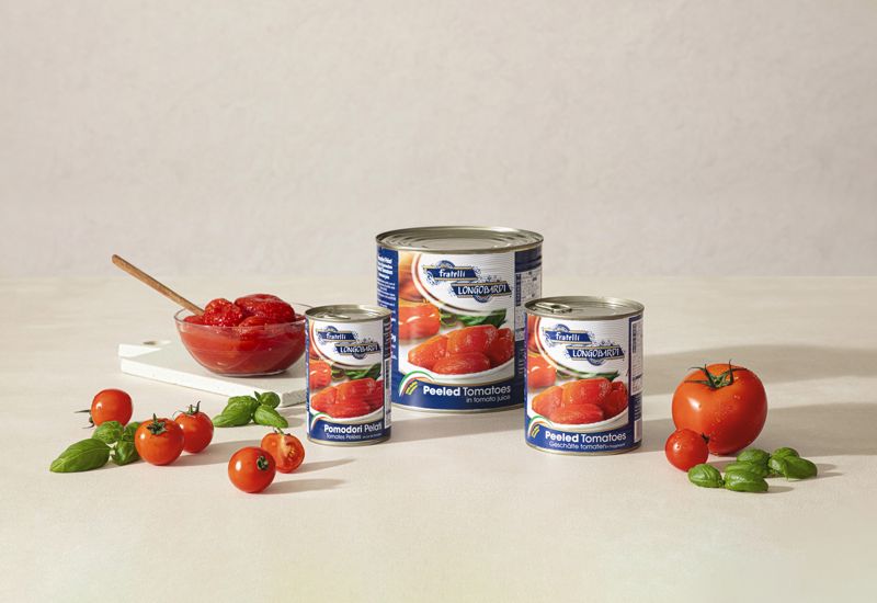 프라텔리 롱고바디 토마토홀 제품 라인업 . <span id='_stock_code_051500' data-stockcode='051500'>CJ프레시웨이</span> 제공  