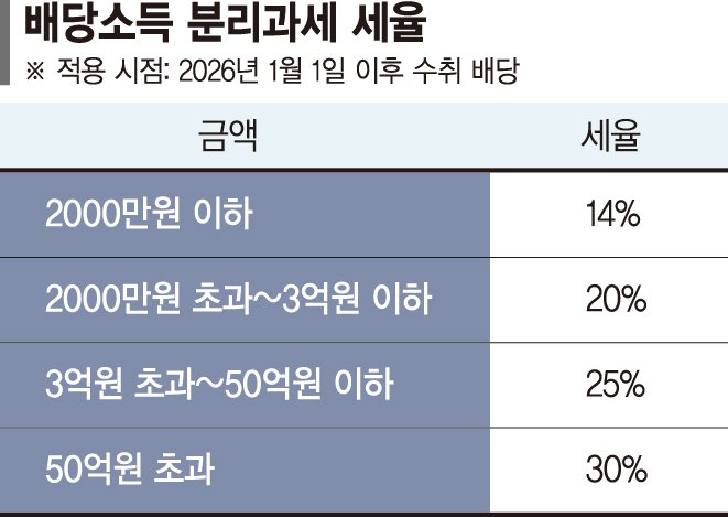 "분리과세 전 담자" 돈 몰리는 배당주는