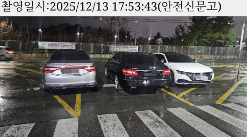 지난 14일 온라인 커뮤니티 보배드림에 '신박한 불법주차 현장'이라는 제목의 글과 함께 올라온 사진./사진=보배드림 캡처