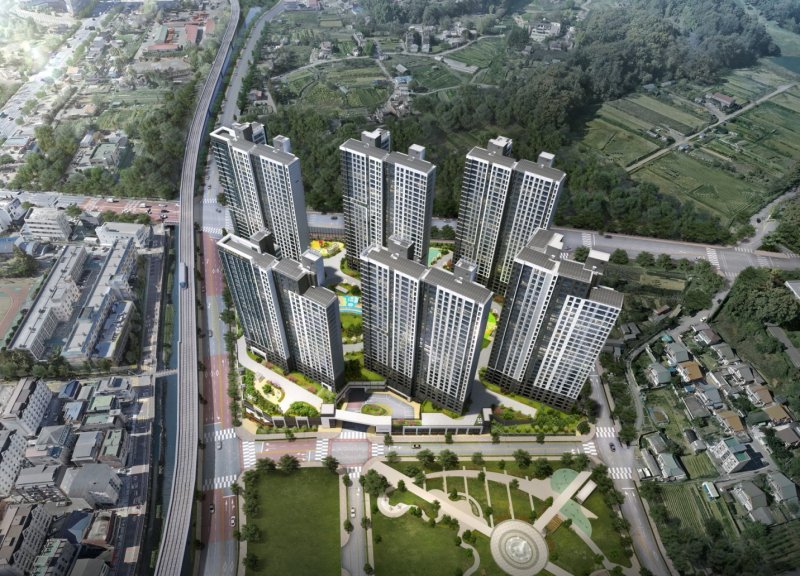 '용인 푸르지오 클루센트' 조감도. <span id='_stock_code_047040' data-stockcode='047040'>대우건설</span> 제공