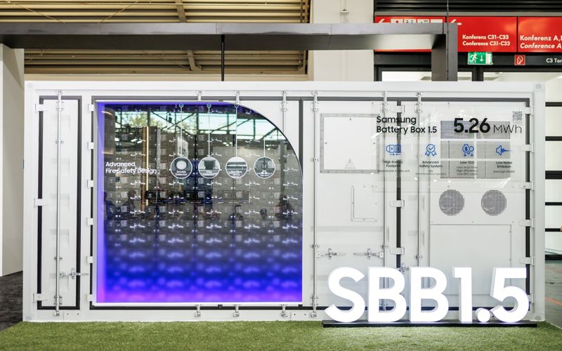 삼성SDI가 개발한 일체형 ESS 배터리 솔루션 '삼성 배터리 박스(SBB)' 1.5 모습. 사진=삼성SDI 제공