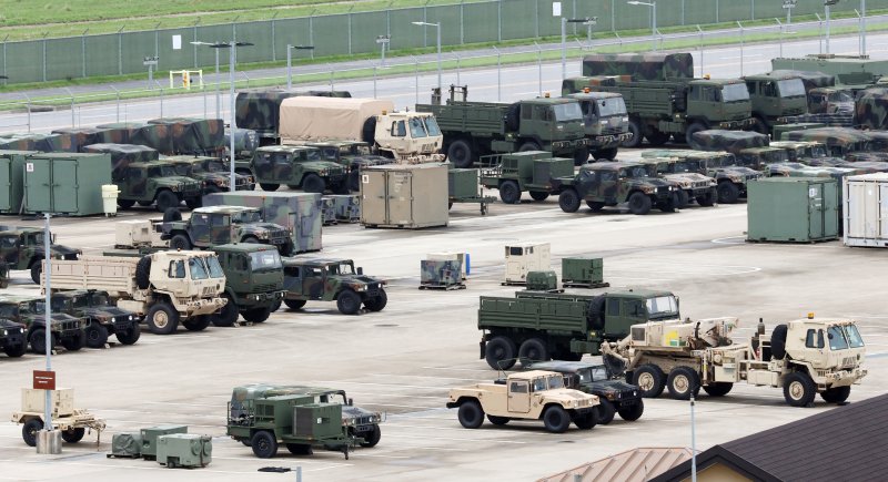 경기 평택시 주한미군기지 캠프 험프리스에 미군 차량이 세워져 있는 모습. 2025.8.26/뉴스1 ⓒ News1 김영운 기자 /사진=뉴스1