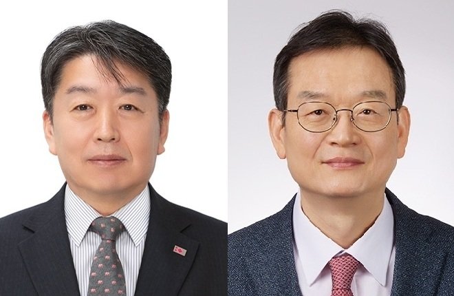 김형표 흥국생명 대표이사 내정자(왼쪽), 김대현 흥국화재 대표이사 내정자(태광그룹 제공)