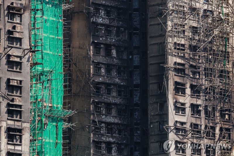 지난 11월 26일 홍콩 타이포 소재 고층아파트에 화재가 발생했다. 연합뉴스