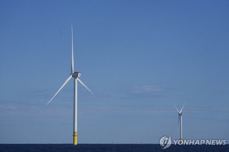 미국 로드아일랜드 연안의 풍력발전기.연합뉴스