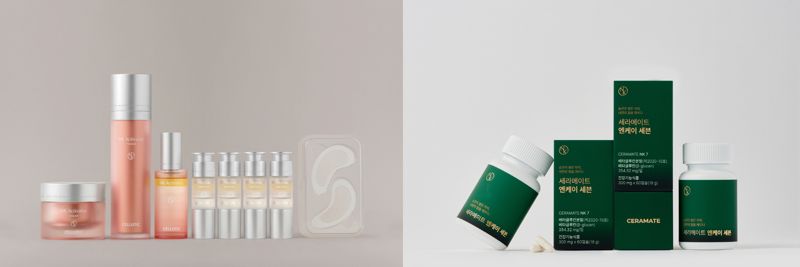 '셀루닉 <span id='_stock_code_085310' data-stockcode='085310'>엔케이</span> 액티베이터'(왼쪽), '세라메이트 엔케이 세븐'. 세라젬 제공