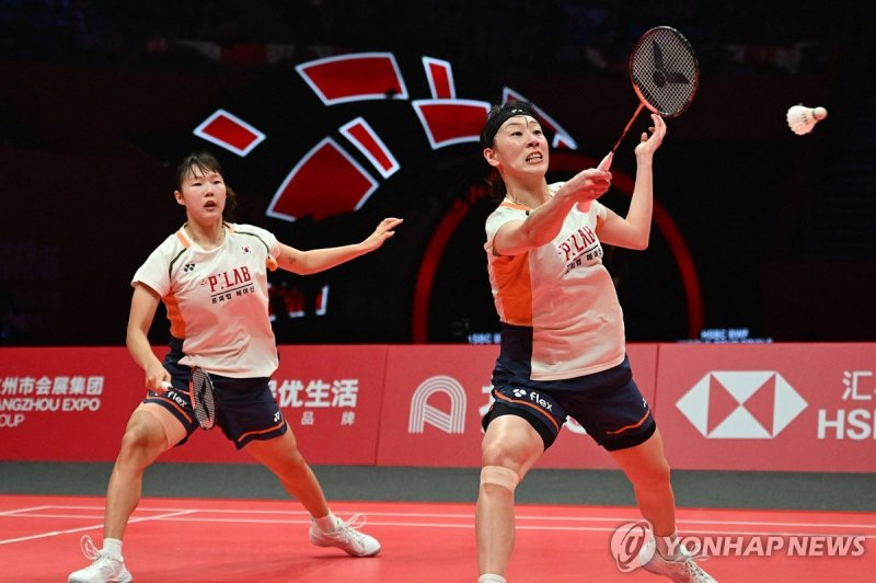 여자 복식 백하나와 이소희(좌측부터).연합뉴스