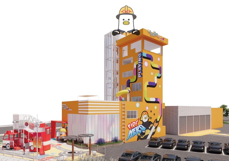  글로벌 디자인 잇(iT) 어워드 2025 공모전에서 금상을 수상한 '사하소방서 소방특화 들락날락' 조감도. 부산시 제공 