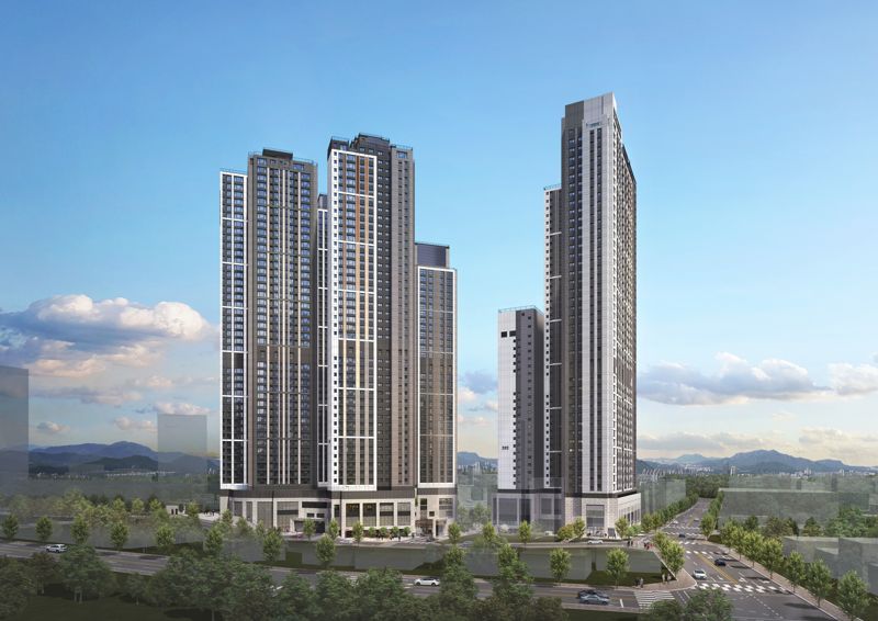 '힐스테이트 선암호수공원' 투시도. <span id='_stock_code_000720' data-stockcode='000720'>현대건설</span> 제공